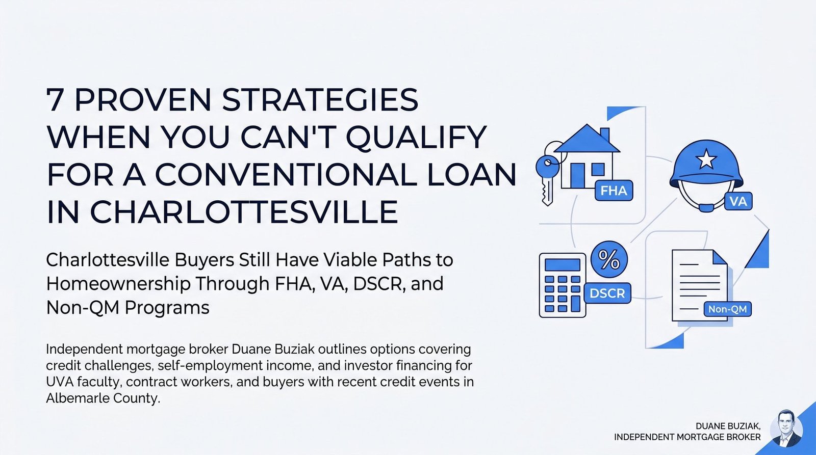 7 Proven Strategies When You Can’t Qualify for a Conventional Loan in Charlottesville