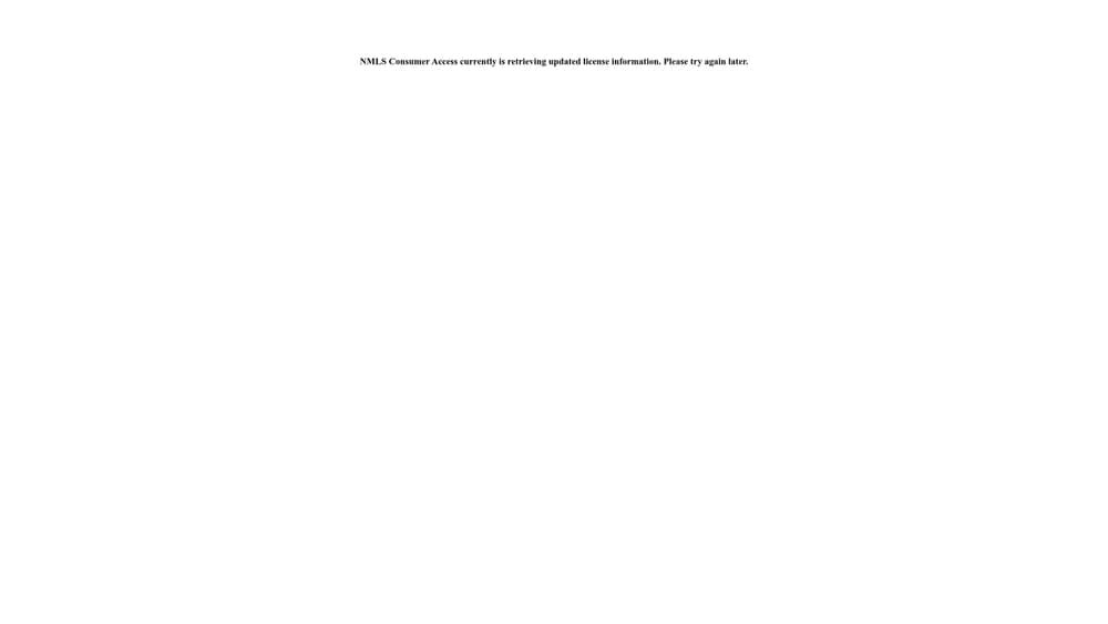Screenshot of NMLS Consumer Access website